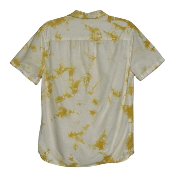 Madewell yellow tie dye short-sleeve Perfect Shirt size small - Picture 7 of 11